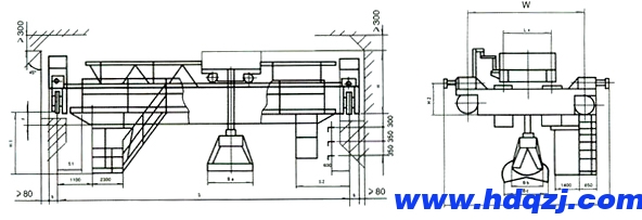 QZ型5噸、10噸、16噸電動抓斗橋式起重機(jī)
