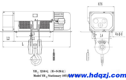 YH型冶金電動葫蘆結(jié)構(gòu)圖 YH型冶金電動葫蘆結(jié)構(gòu)圖