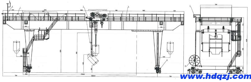 地鐵龍門吊結(jié)構(gòu)技術(shù)參數(shù)圖 地鐵龍門吊結(jié)構(gòu)技術(shù)參數(shù)圖